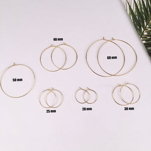 18k Gold Filled Hoop Earrings