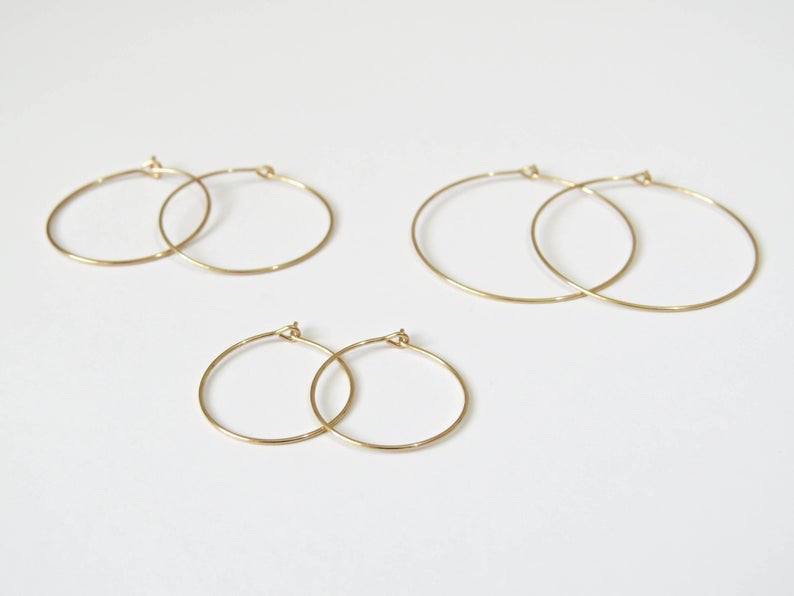 18k Gold Filled Hoop Earrings