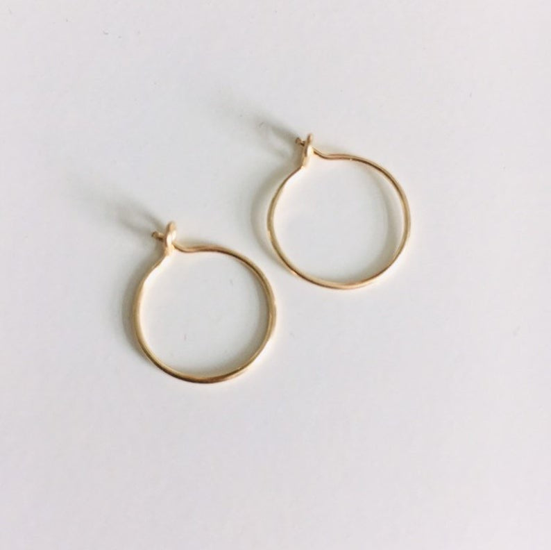 18k Gold Filled Hoop Earrings